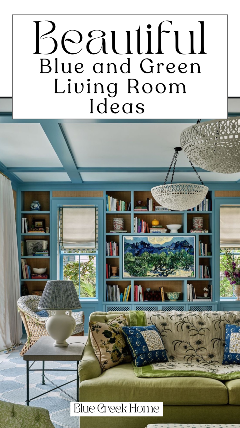 Blue and Green Living Room