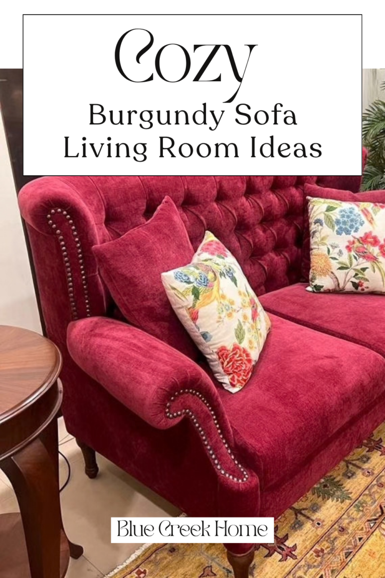 Cozy Burgundy Sofa Living Room Ideas