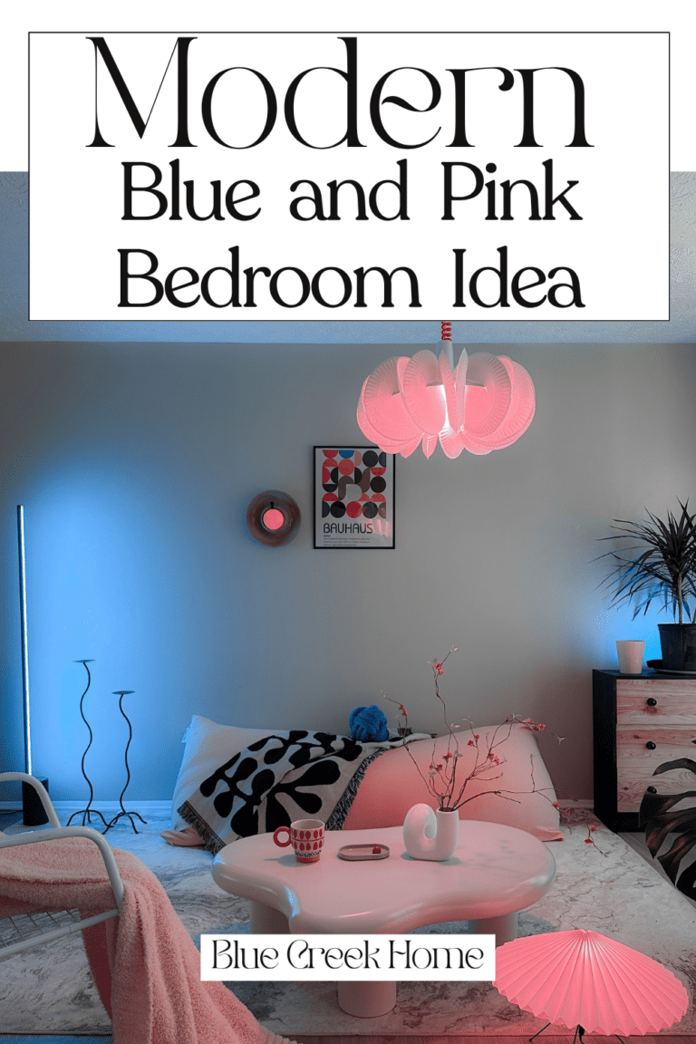 Blue and Pink Bedroom