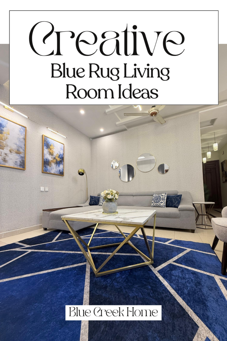 Creative Blue Rug Living Room Ideas