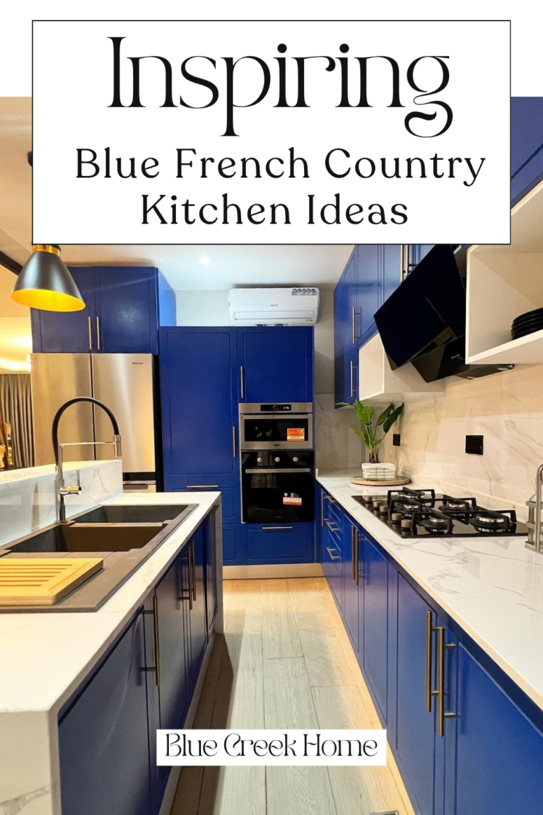Inspiring Blue French Country Kitchen Ideas
