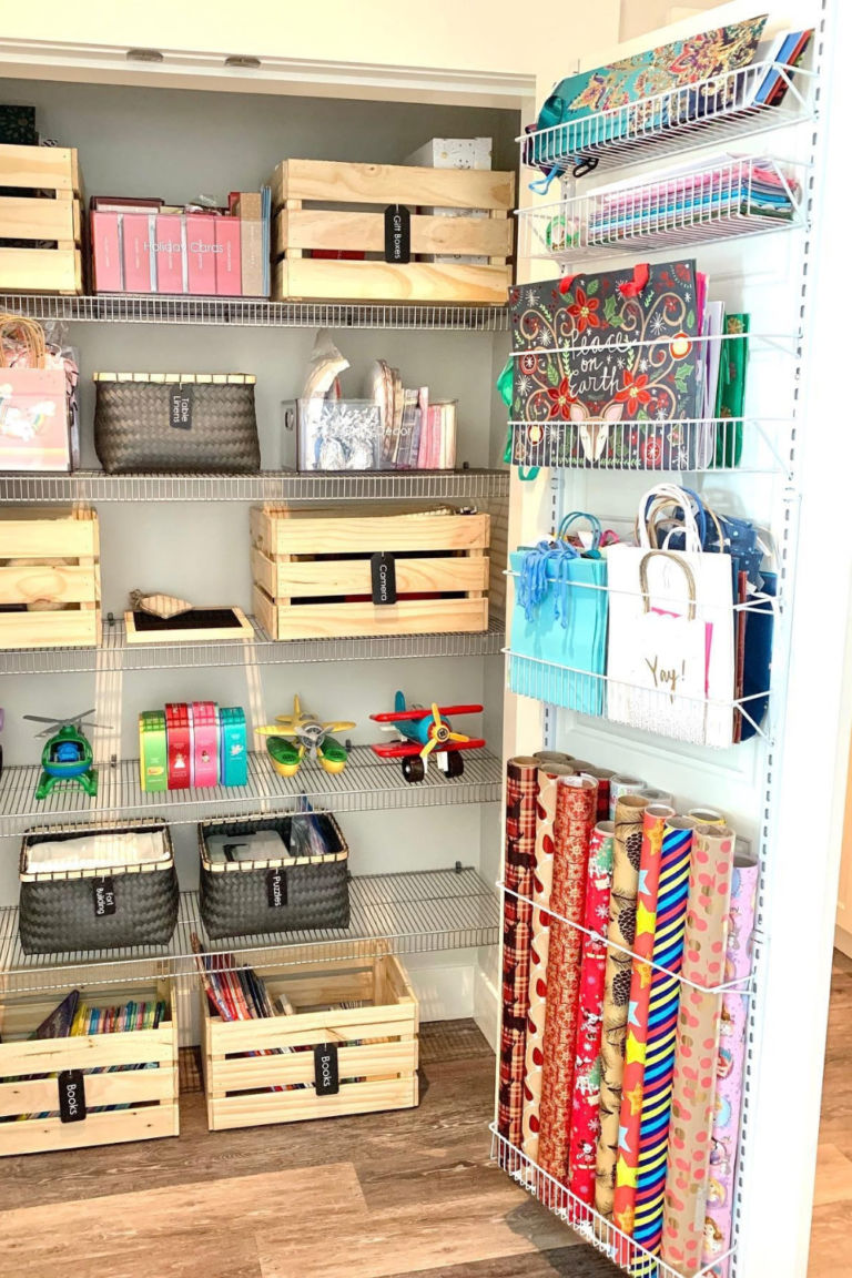 Wrapping Paper Storage Ideas