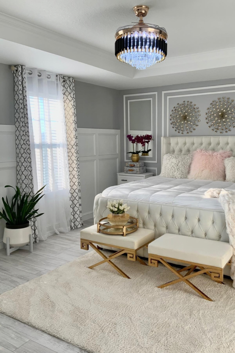 80s glam bedroom
